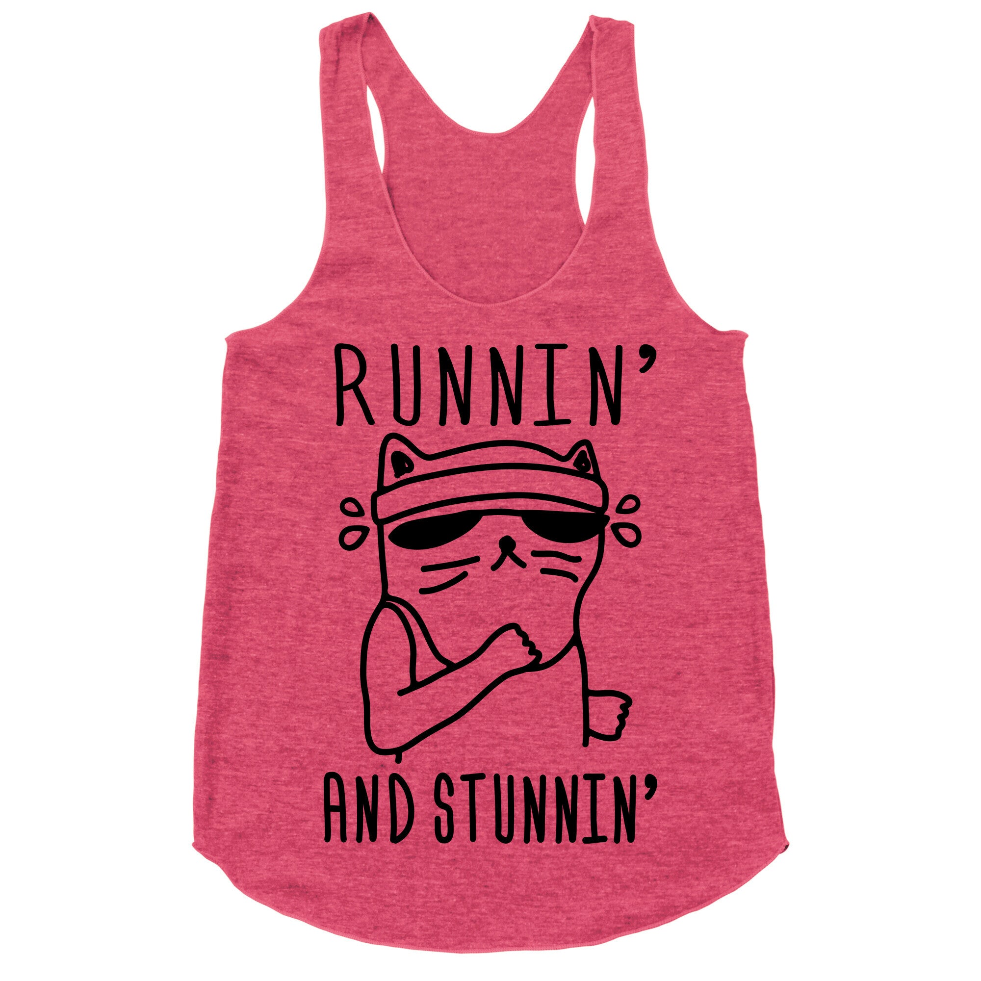 Runnin' And Stunnin' Cat Racerback Tank