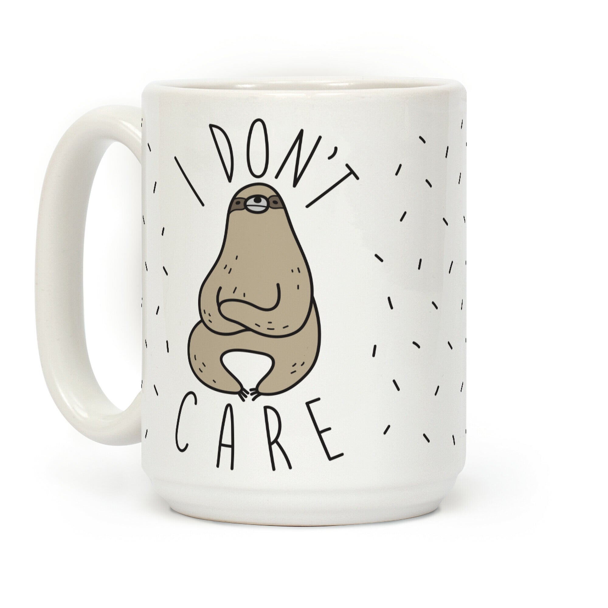 I Don't Care Sloth Coffee Mug