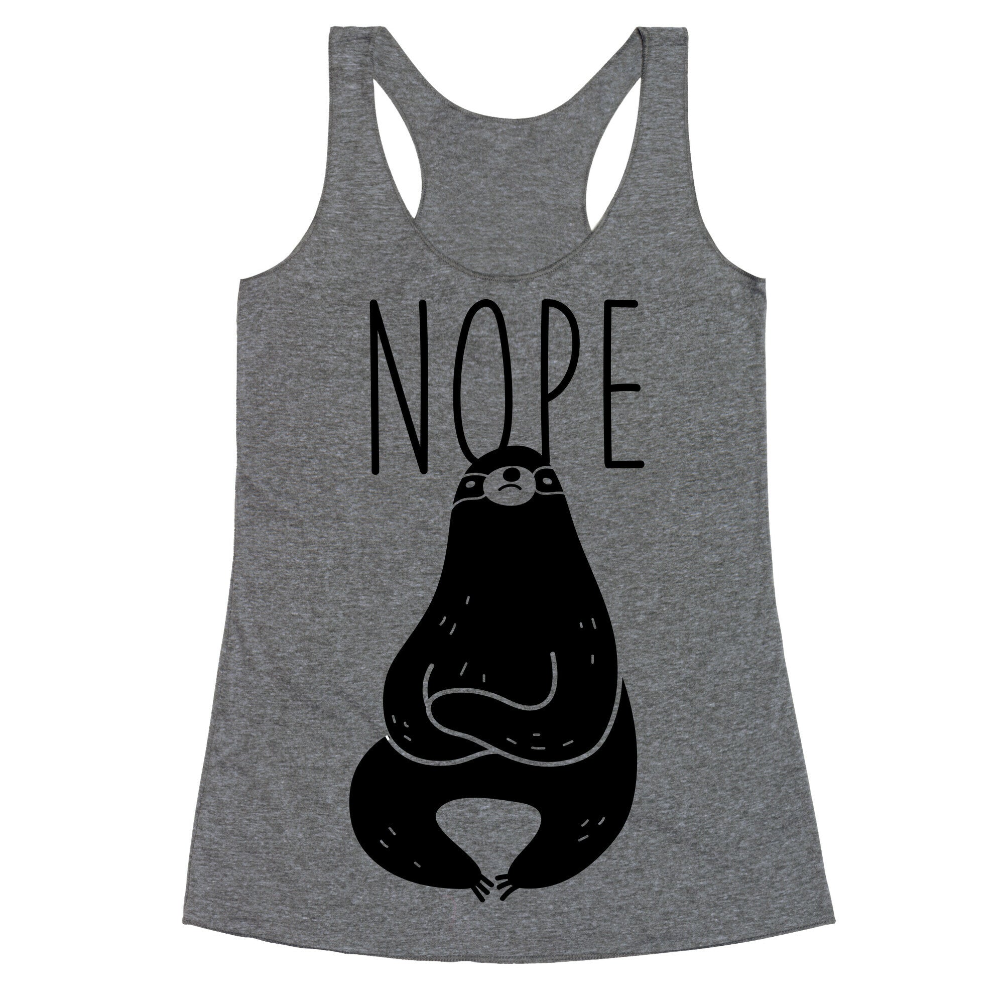 Nope Sloth Racerback Tank