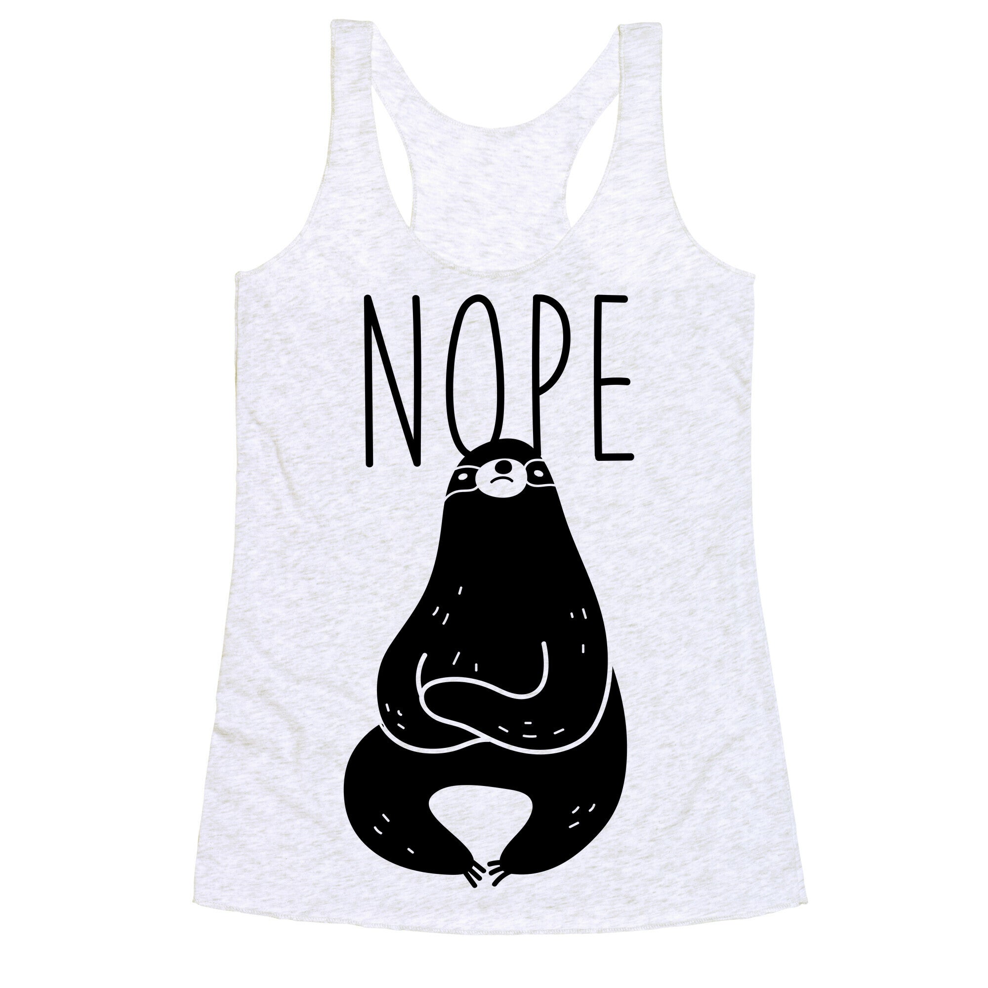 Nope Sloth Racerback Tank