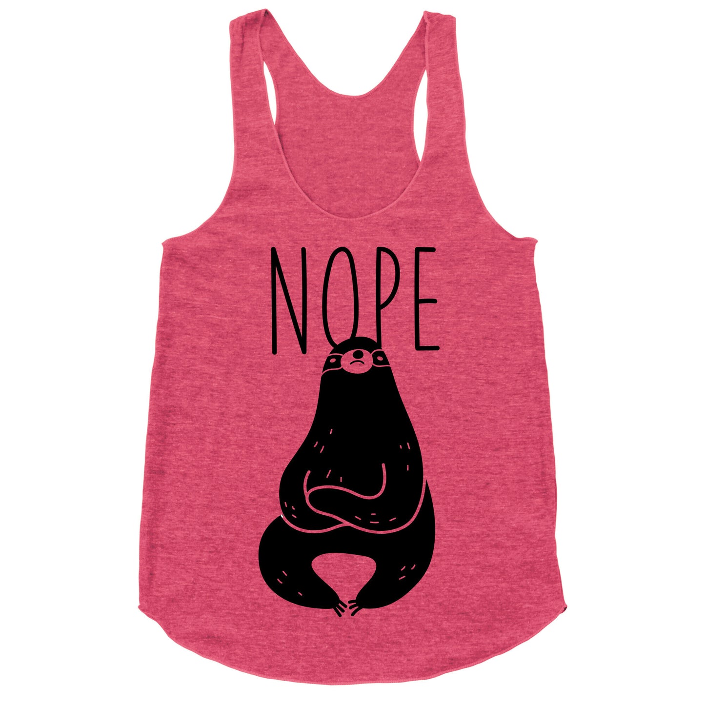 Nope Sloth Racerback Tank