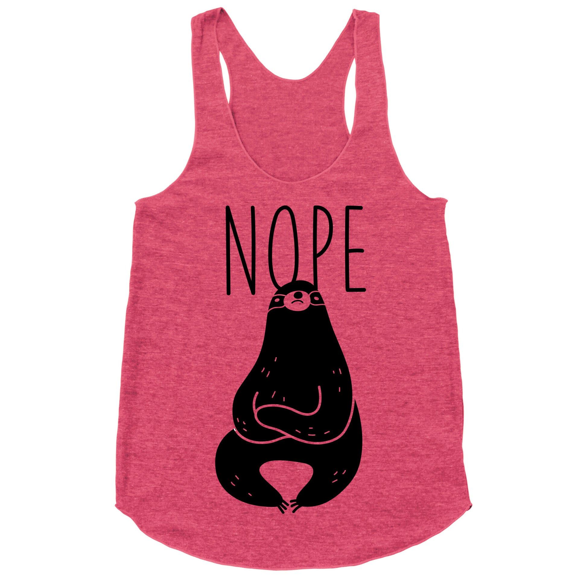 Nope Sloth Racerback Tank