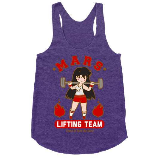 Mars Lifting Team Parody Racerback Tank