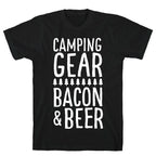 Camping Gear, Bacon, & Beer T-Shirt