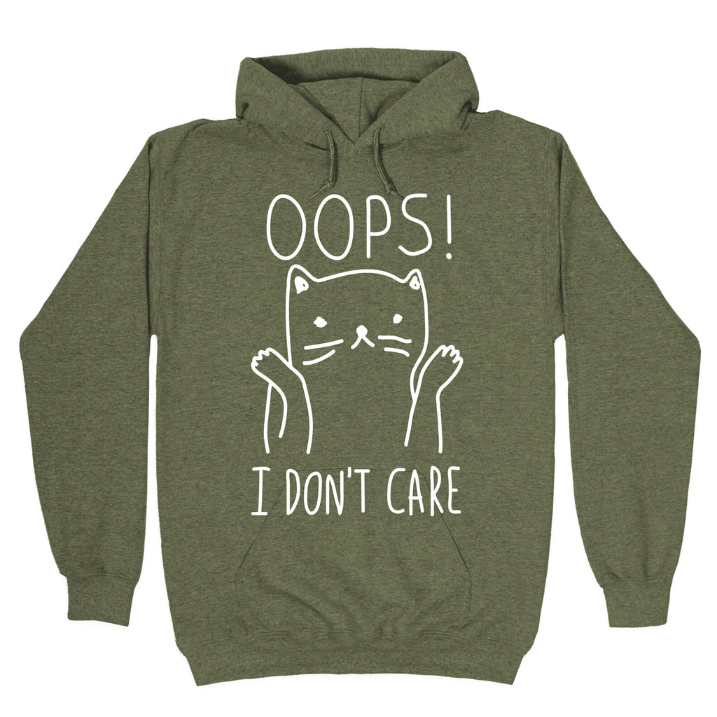 Oops I Don't Care Cat Hoodie