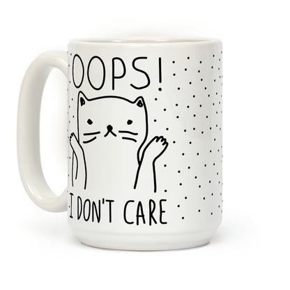 Oops I Don't Care Cat Coffee Mug