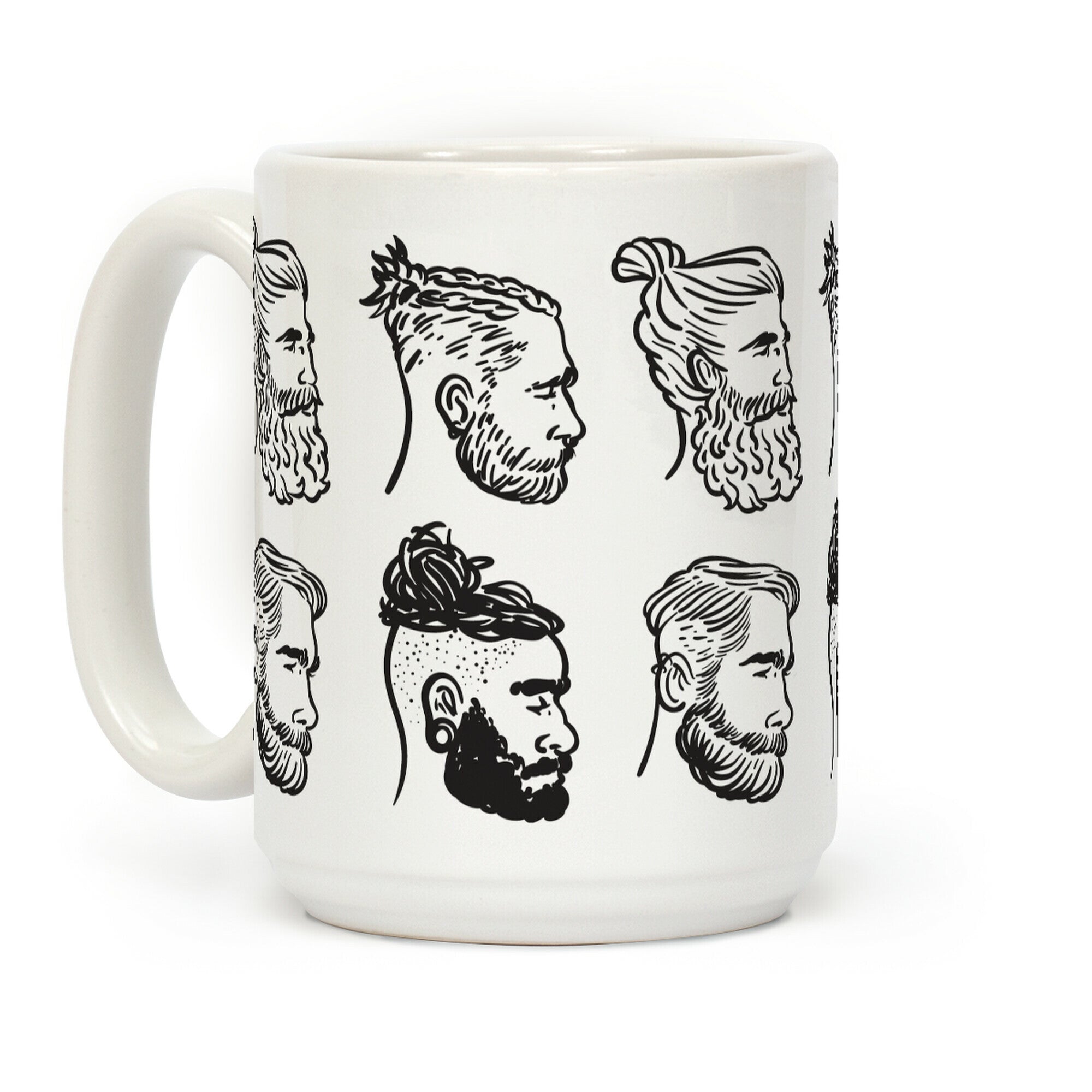 Beards, Braids and Man Buns Coffee Mug