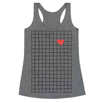 Graph My Heart Grid Pattern Racerback Tank