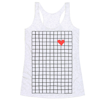 Graph My Heart Grid Pattern Racerback Tank