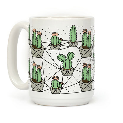 Cactus Geometric Pattern Coffee Mug