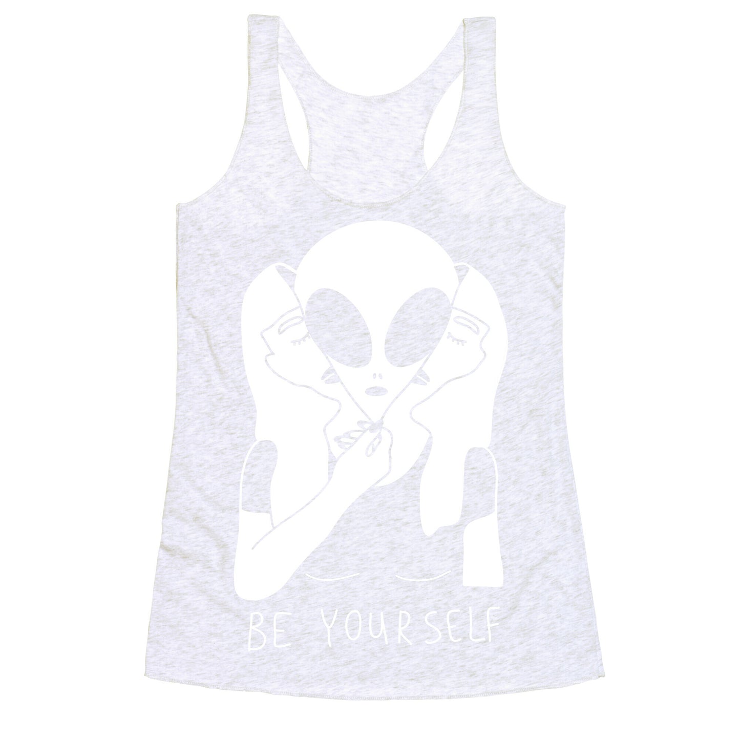 Be Yourself Alien Racerback Tank