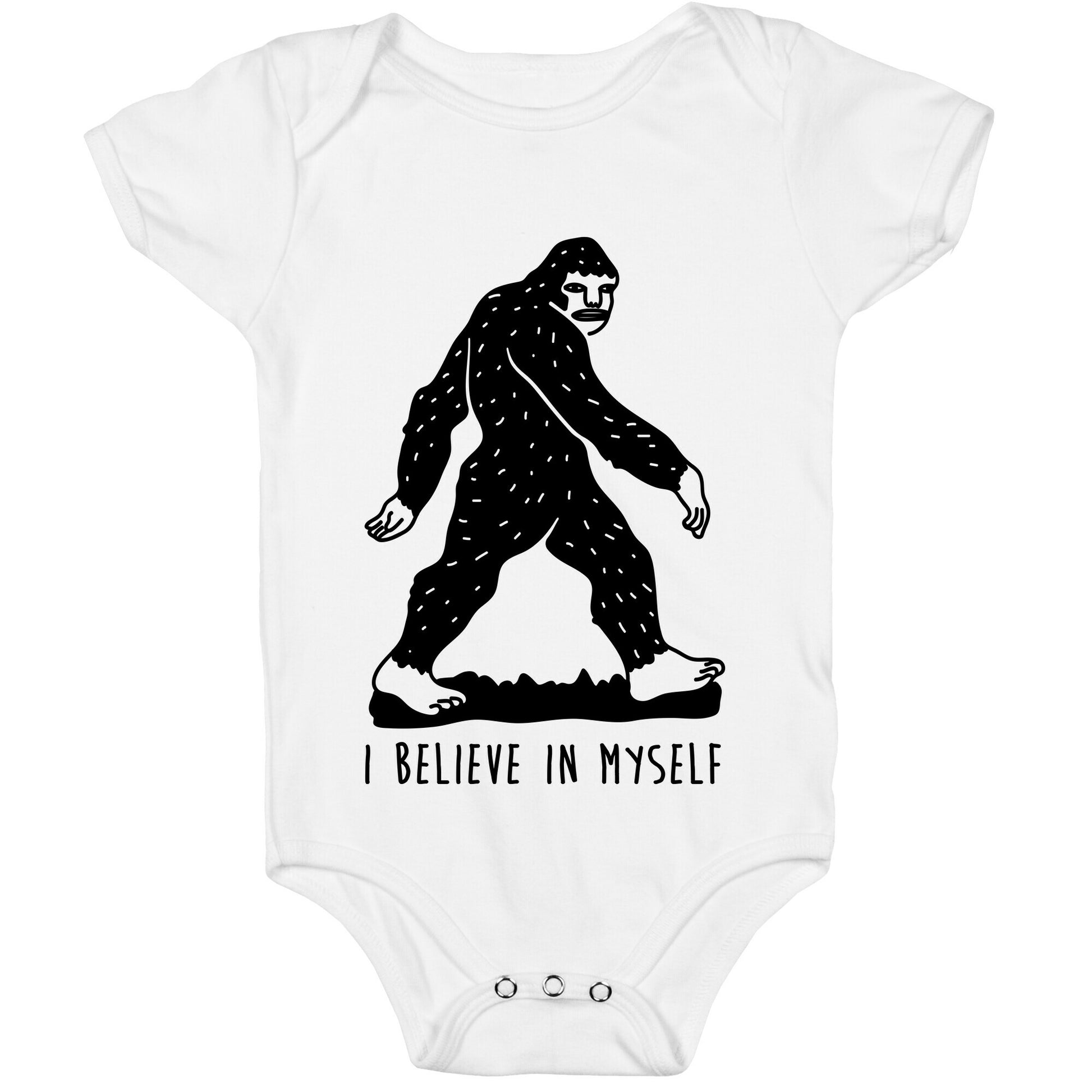 I Believe In Myself Bigfoot Baby One Piece