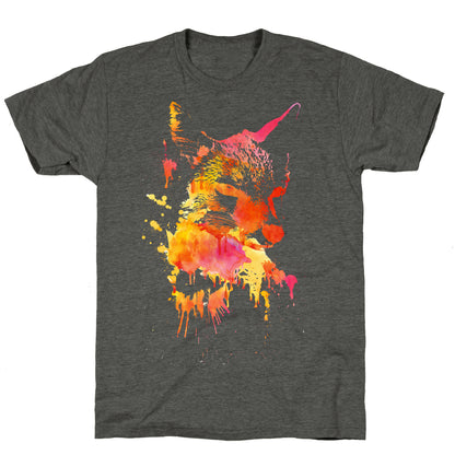 Watercolor Fox Unisex Triblend Tee