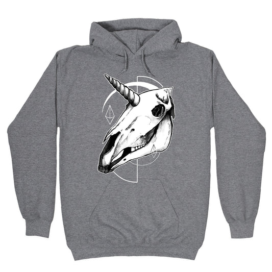 Geometric Occult Unicorn Skull Hoodie