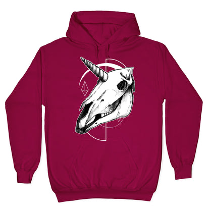 Geometric Occult Unicorn Skull Hoodie