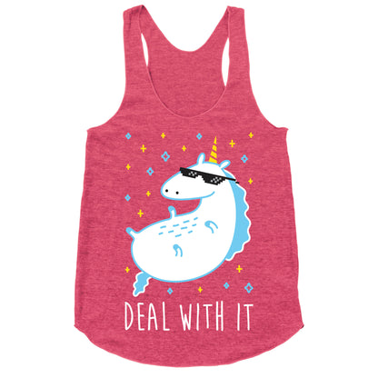 Deal With It Unicorn Racerback Tank