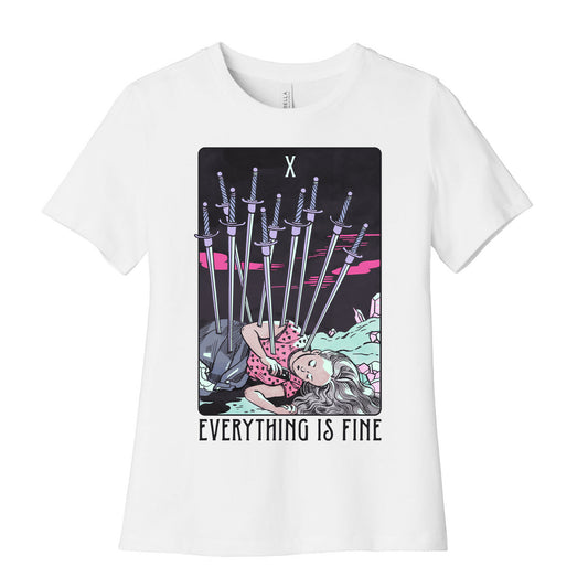Ten Of Swords (Everything Is Fine) Women's Cotton Tee