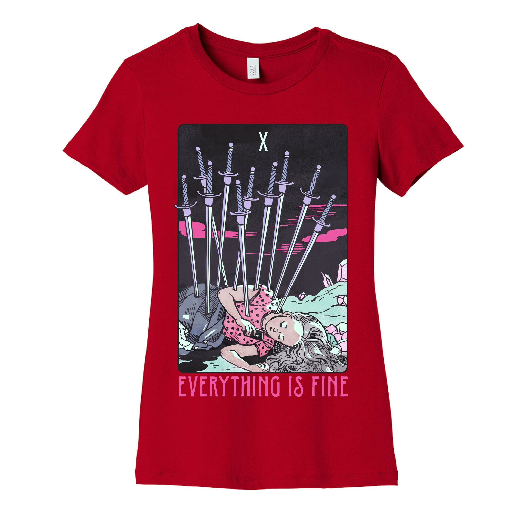Ten Of Swords (Everything Is Fine) Women's Cotton Tee