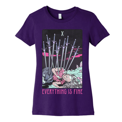 Ten Of Swords (Everything Is Fine) Women's Cotton Tee