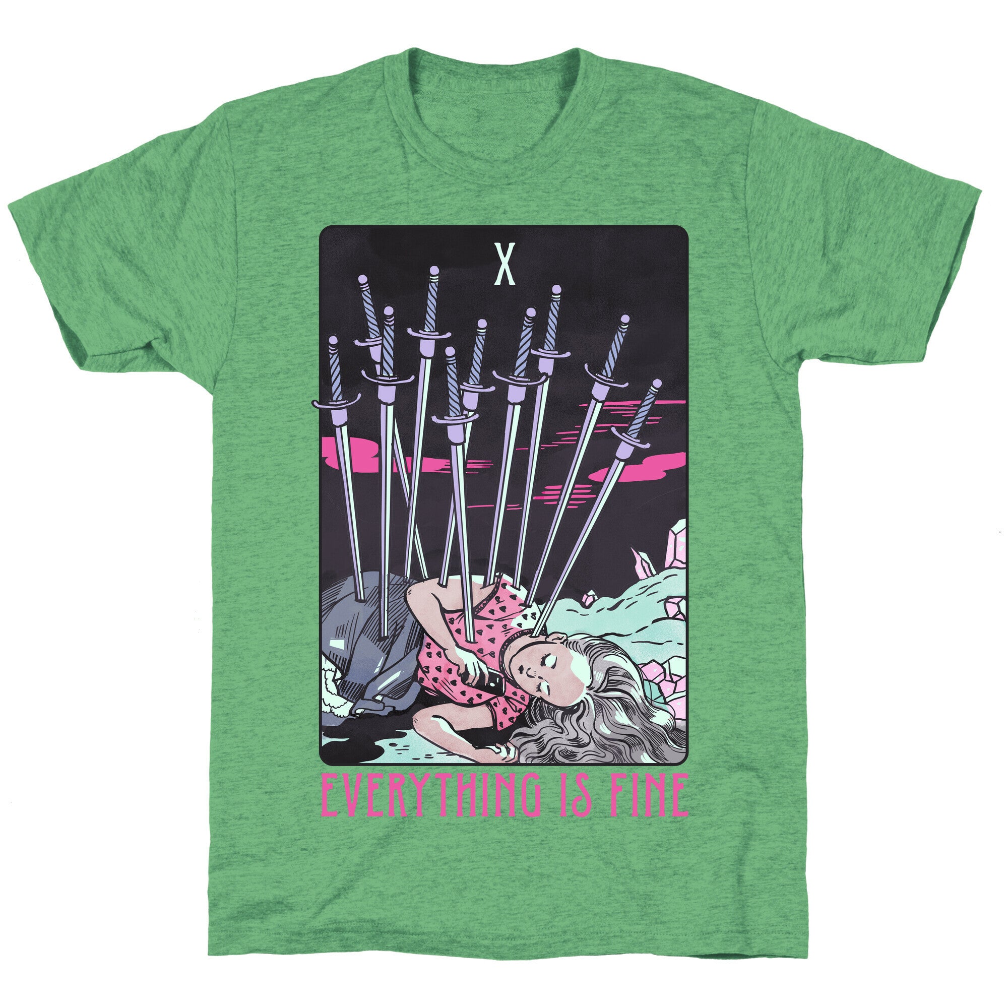 Ten Of Swords (Everything Is Fine) Unisex Triblend Tee
