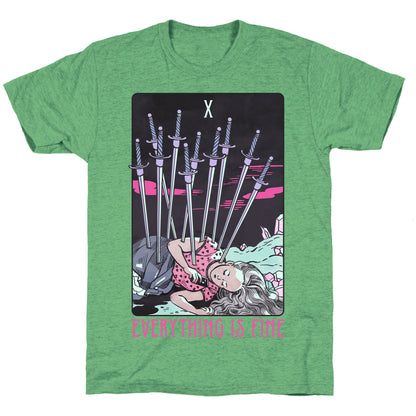 Ten Of Swords (Everything Is Fine) Unisex Triblend Tee