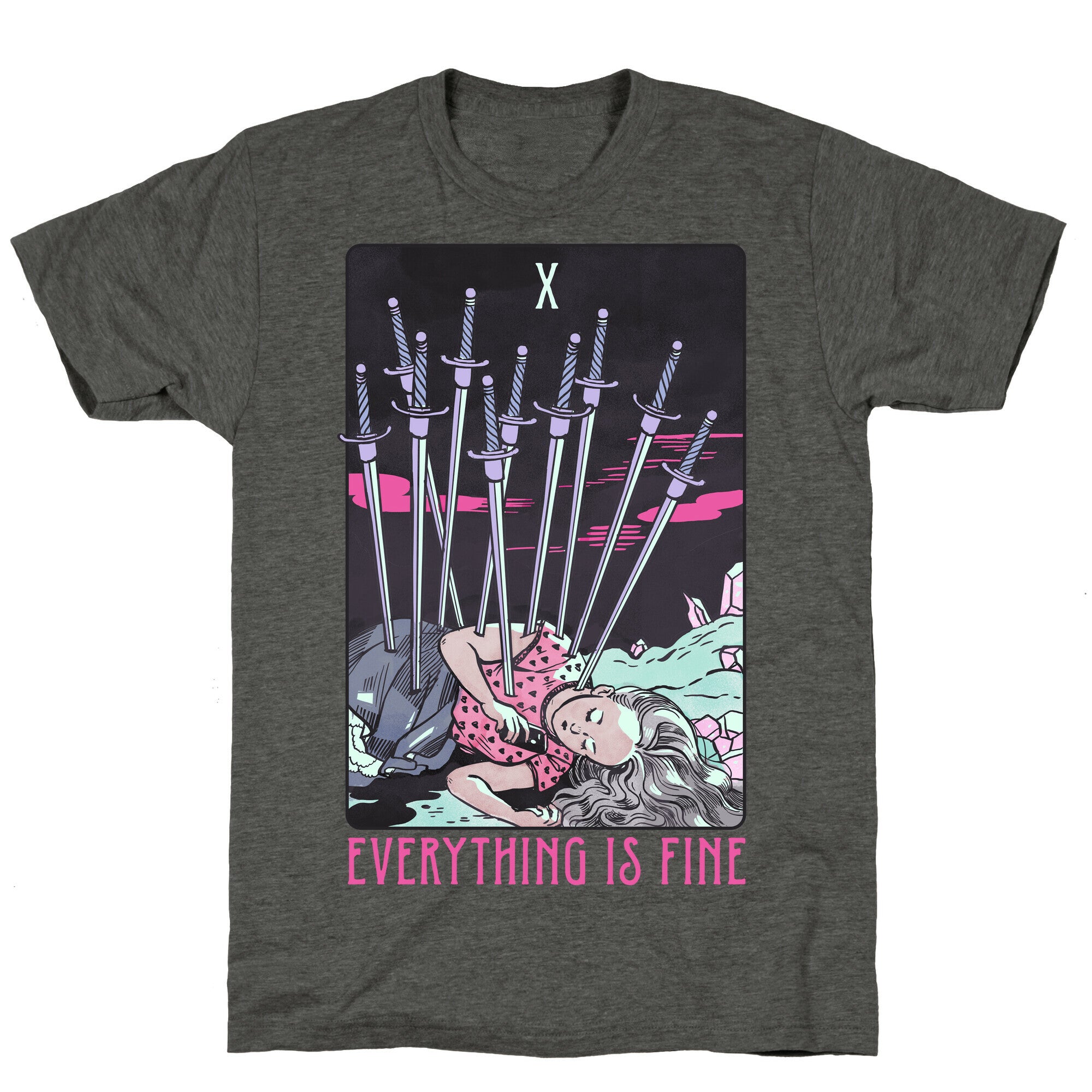 Ten Of Swords (Everything Is Fine) Unisex Triblend Tee