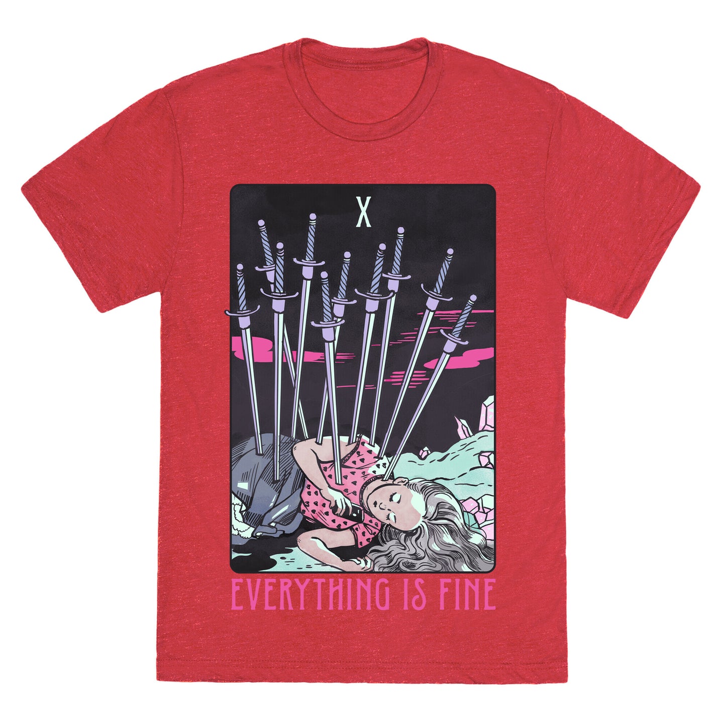 Ten Of Swords (Everything Is Fine) Unisex Triblend Tee