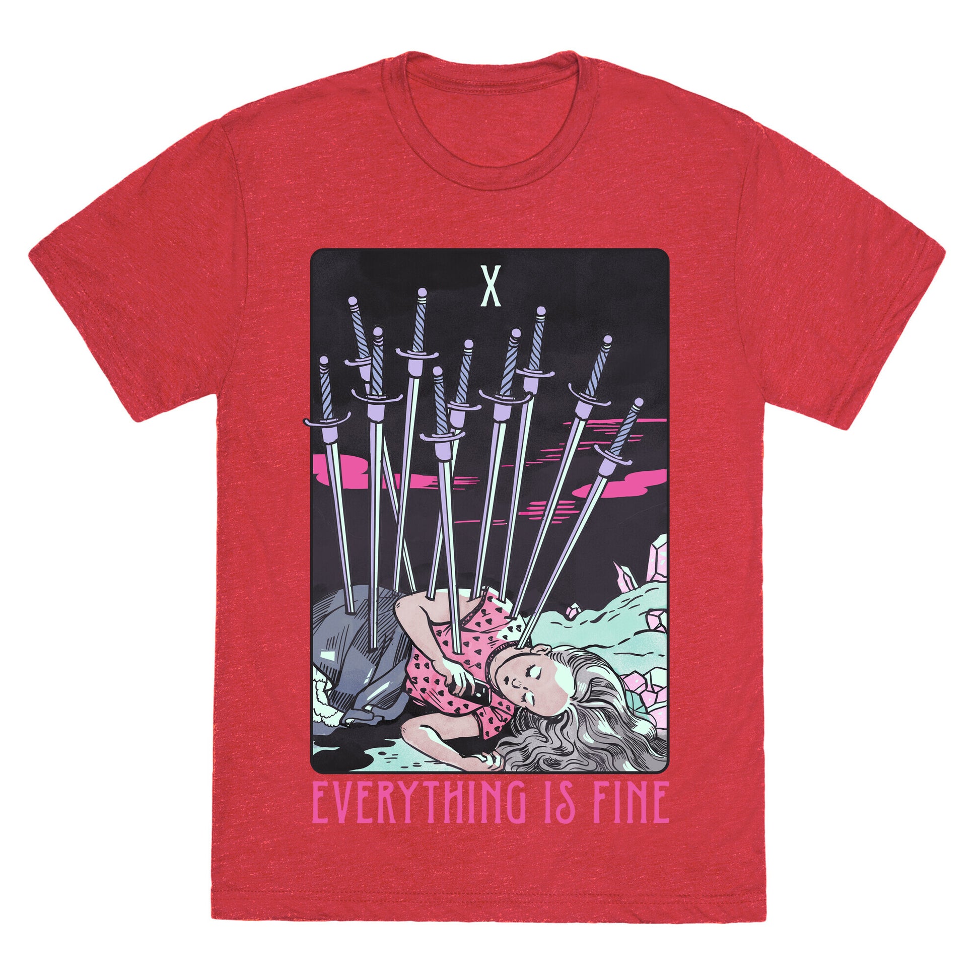 Ten Of Swords (Everything Is Fine) Unisex Triblend Tee