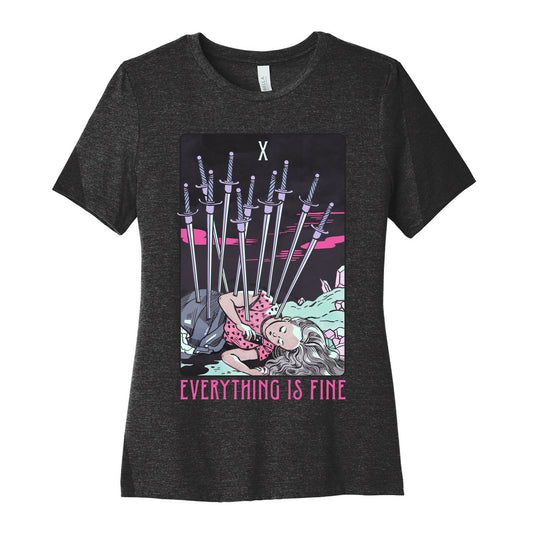 Ten Of Swords (Everything Is Fine) Women's Cotton Tee