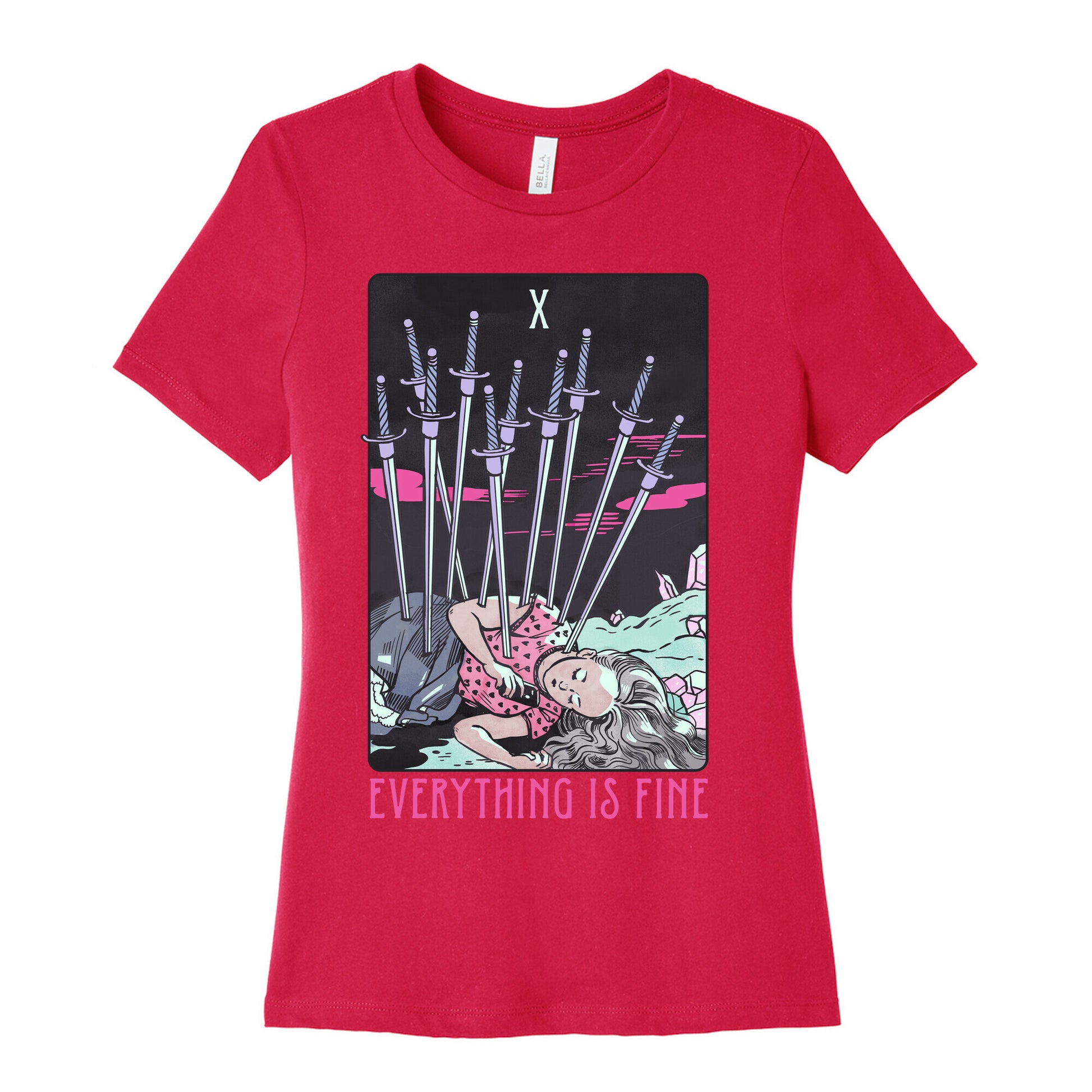 Ten Of Swords (Everything Is Fine) Women's Cotton Tee