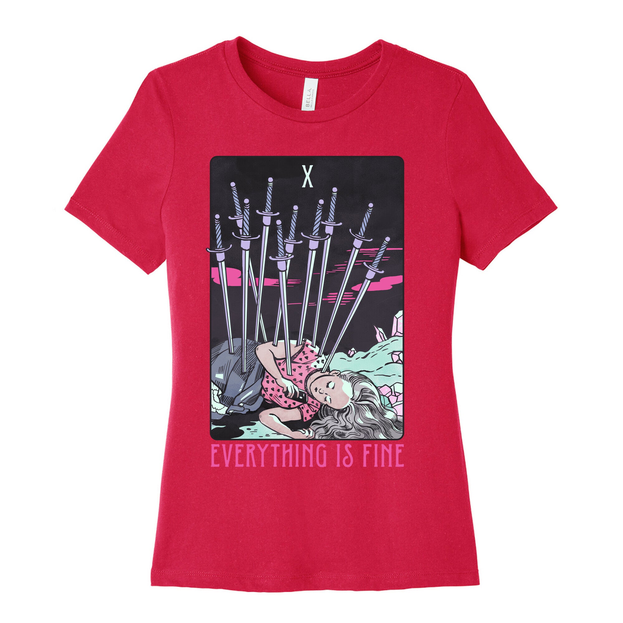 Ten Of Swords (Everything Is Fine) Women's Cotton Tee