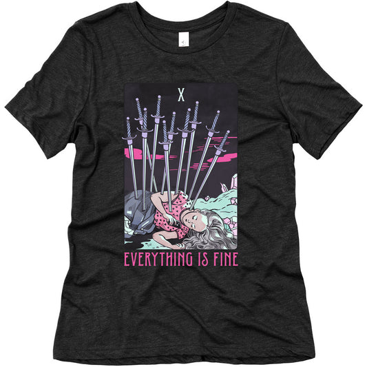 Ten Of Swords (Everything Is Fine) Women's Triblend Tee