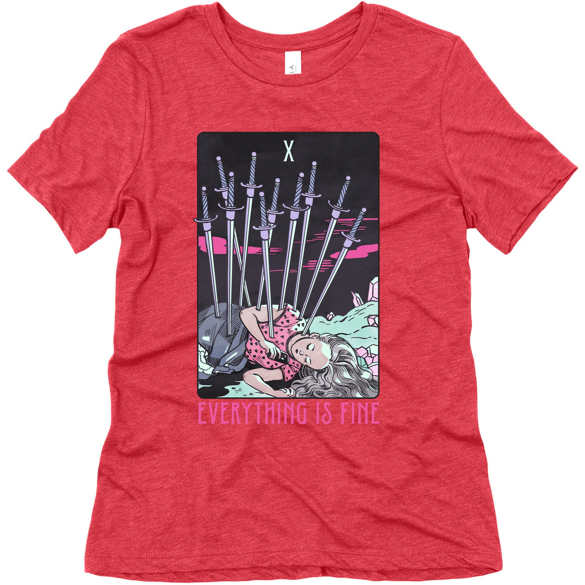 Ten Of Swords (Everything Is Fine) Women's Triblend Tee
