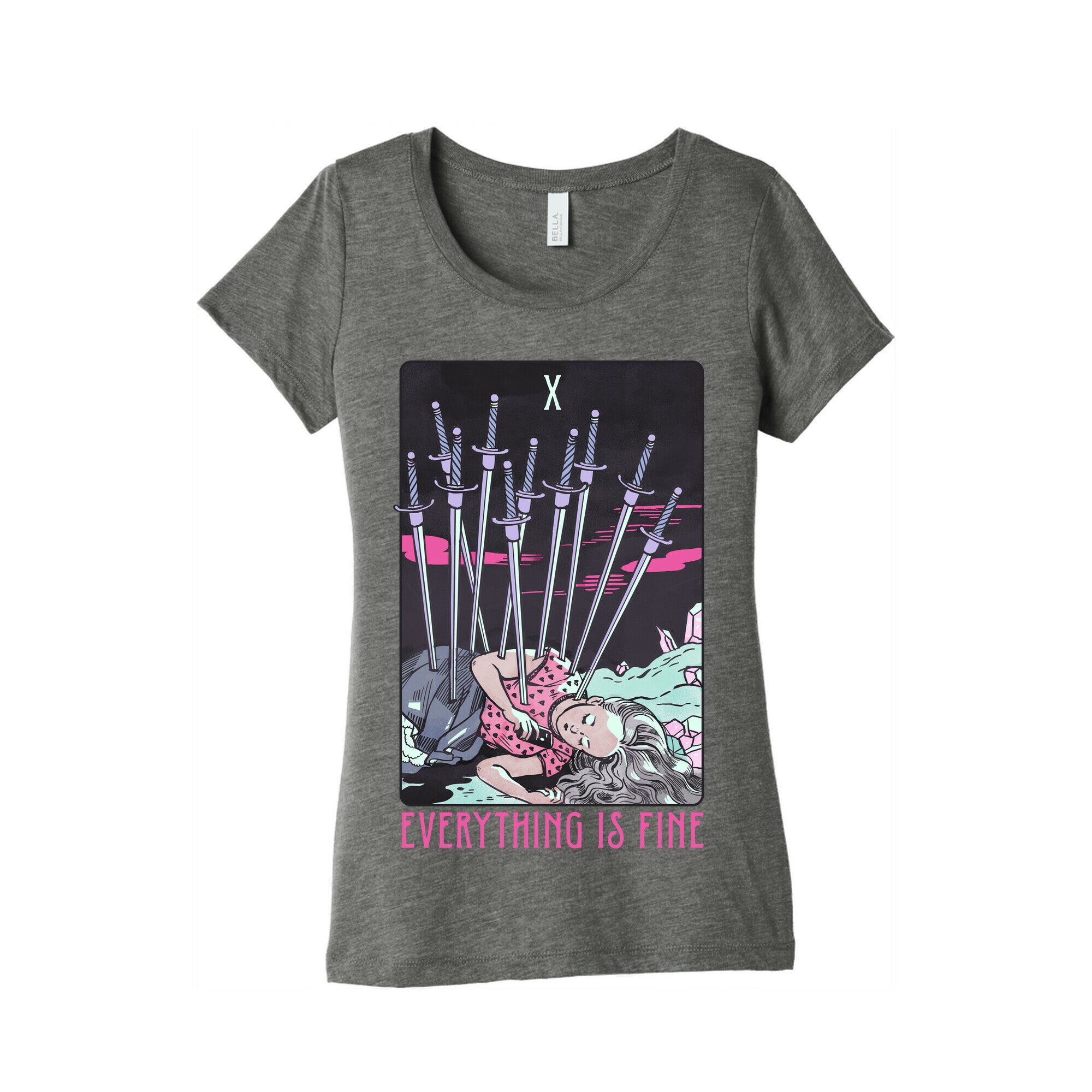 Ten Of Swords (Everything Is Fine) Women's Triblend Tee