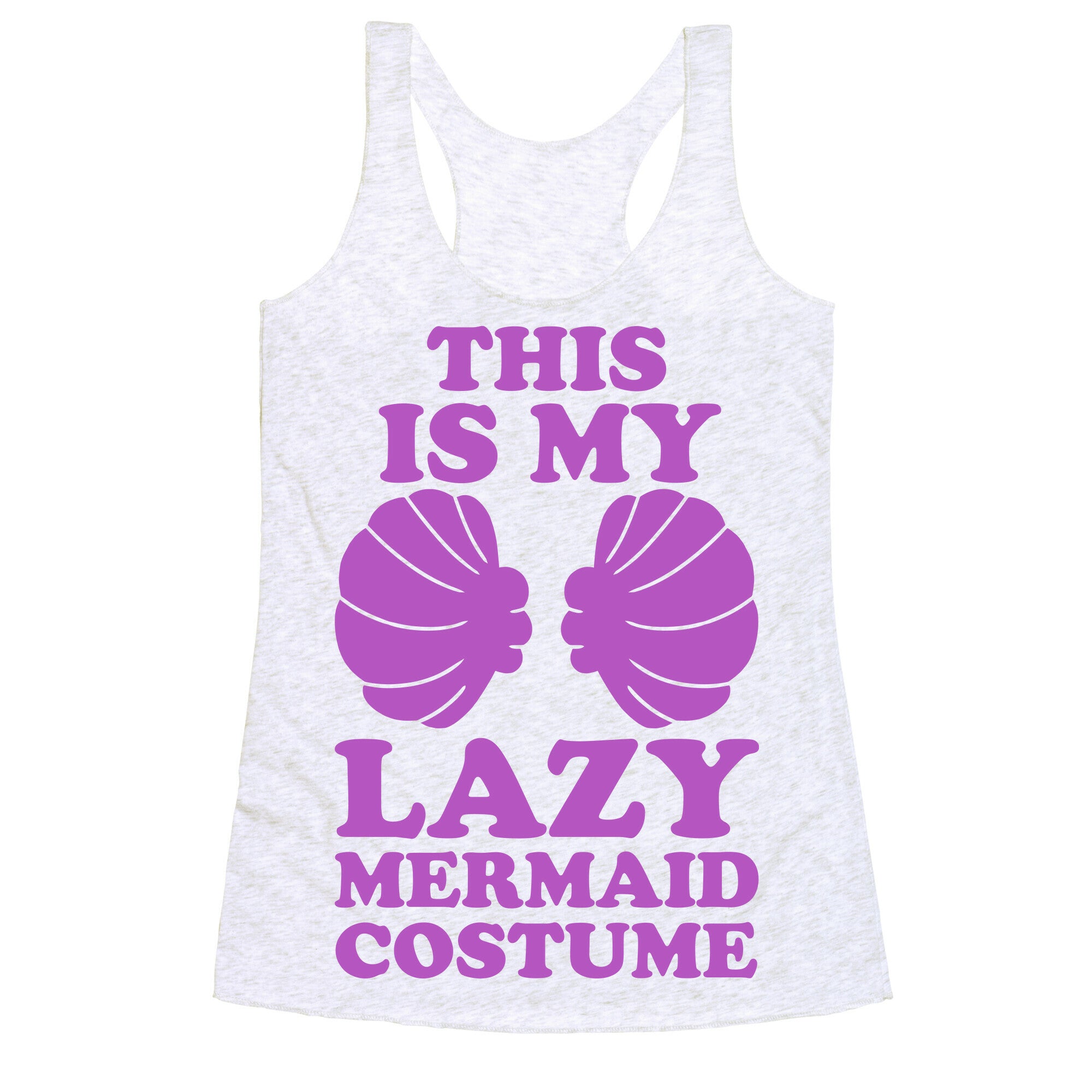 This Is My Lazy Mermaid Costume Racerback Tank