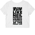 Run Like Neil Patric Harris is Waiting at the Finish Line Graphic Baby Tee