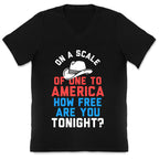 On a Scale of One To America (White Ink) V-Neck