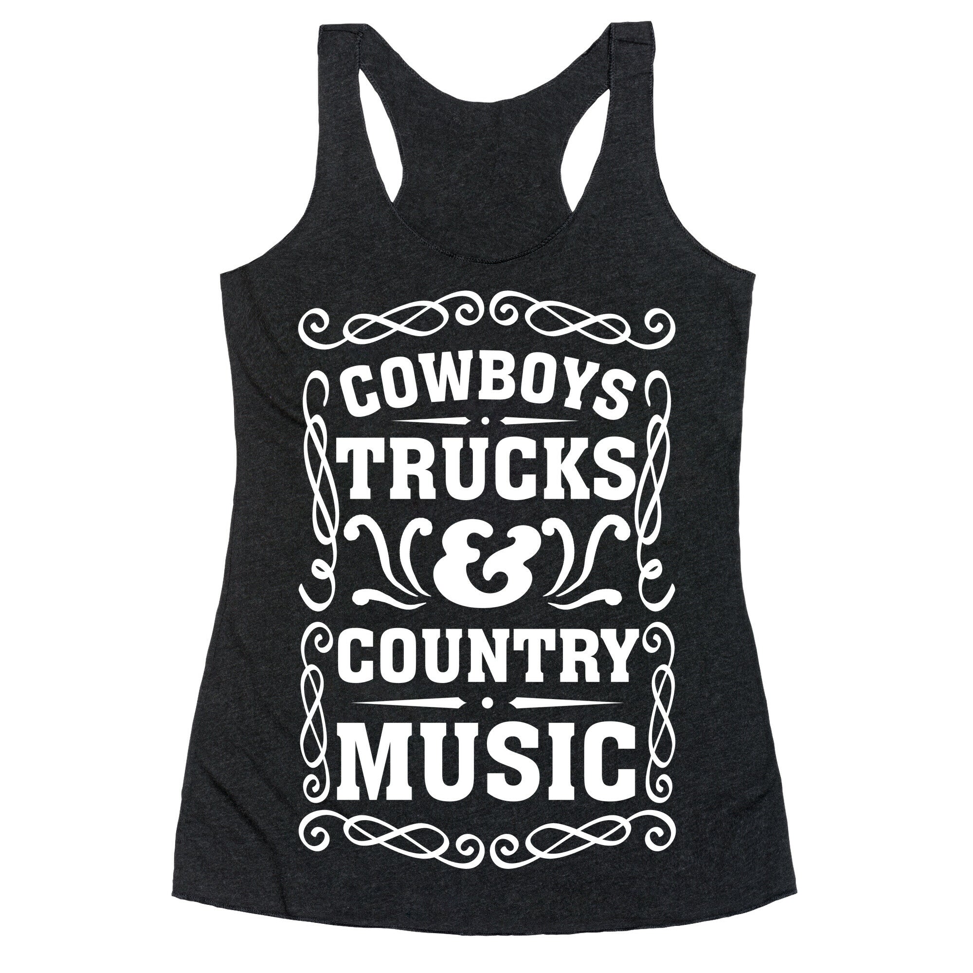 Cowboys Trucks & Country Music Racerback Tank