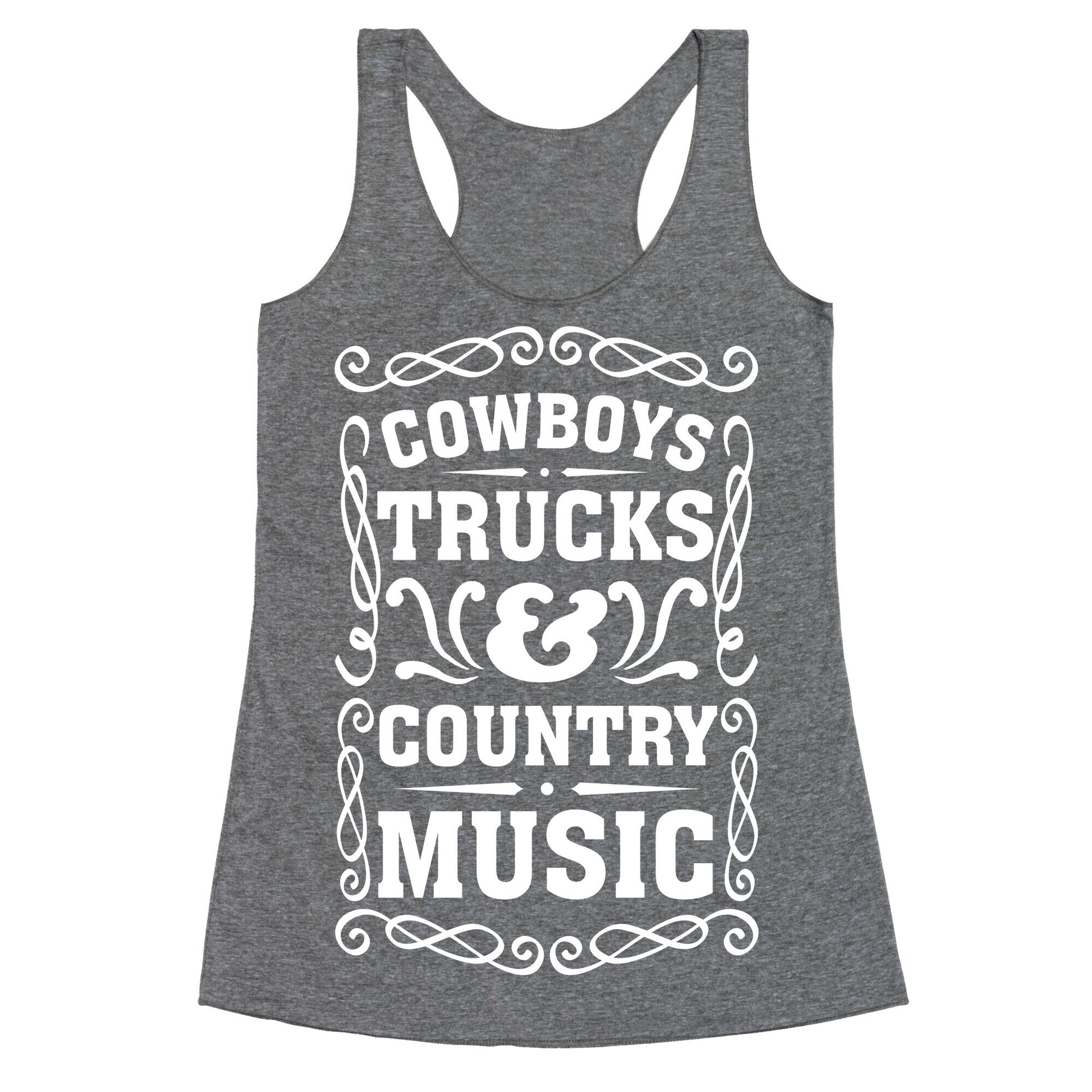 Cowboys Trucks & Country Music Racerback Tank