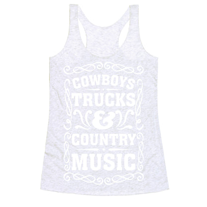 Cowboys Trucks & Country Music Racerback Tank