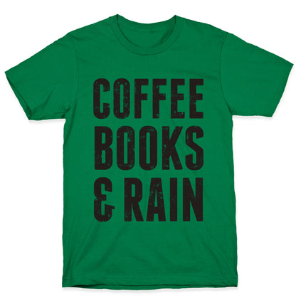 Coffee Books & Rain (Vintage) T-Shirt