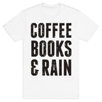 Coffee Books & Rain (Vintage) T-Shirt