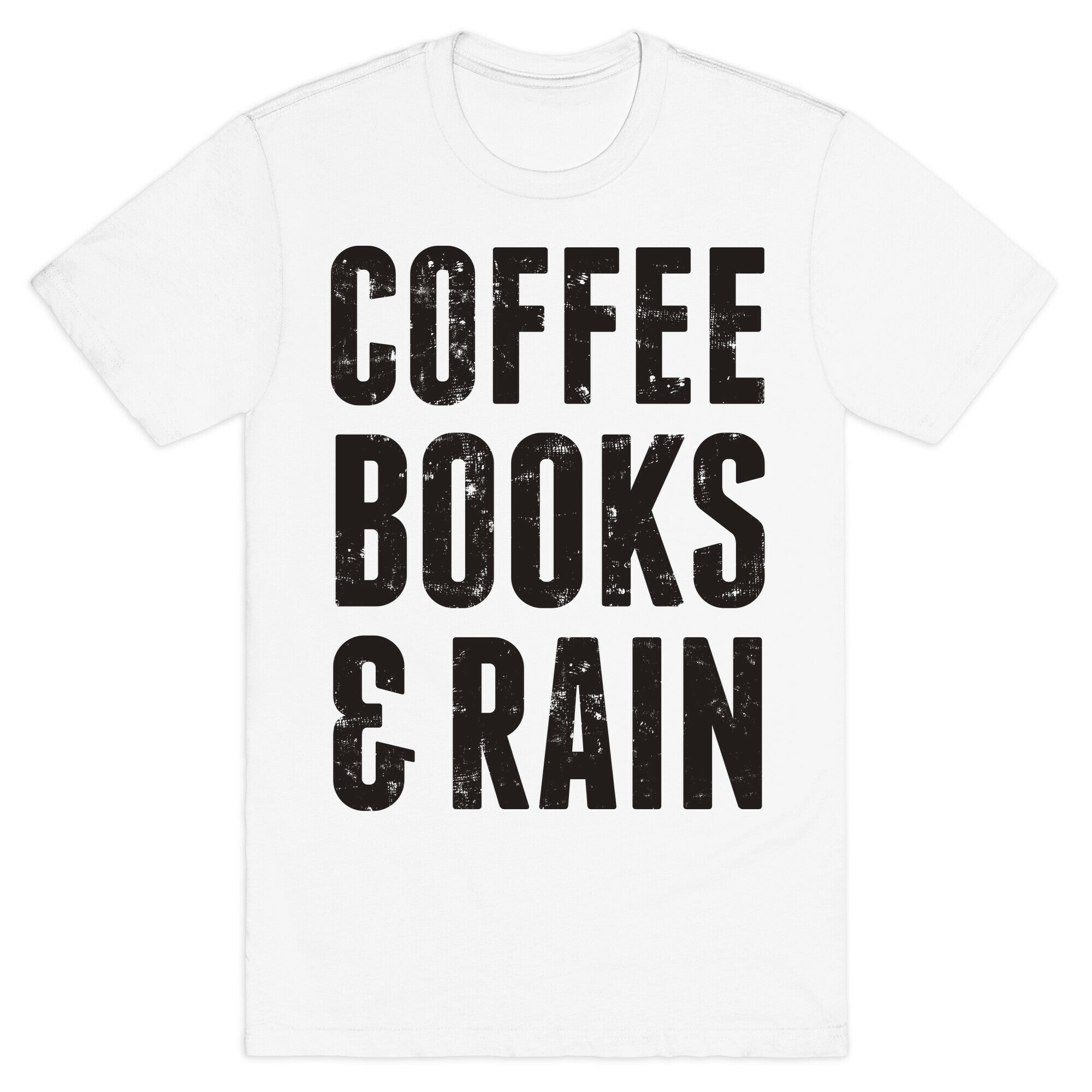 Coffee Books & Rain (Vintage) T-Shirt