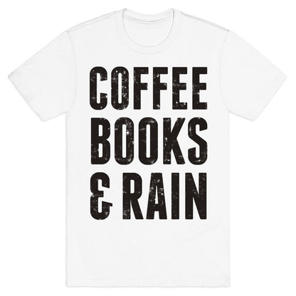Coffee Books & Rain (Vintage) T-Shirt