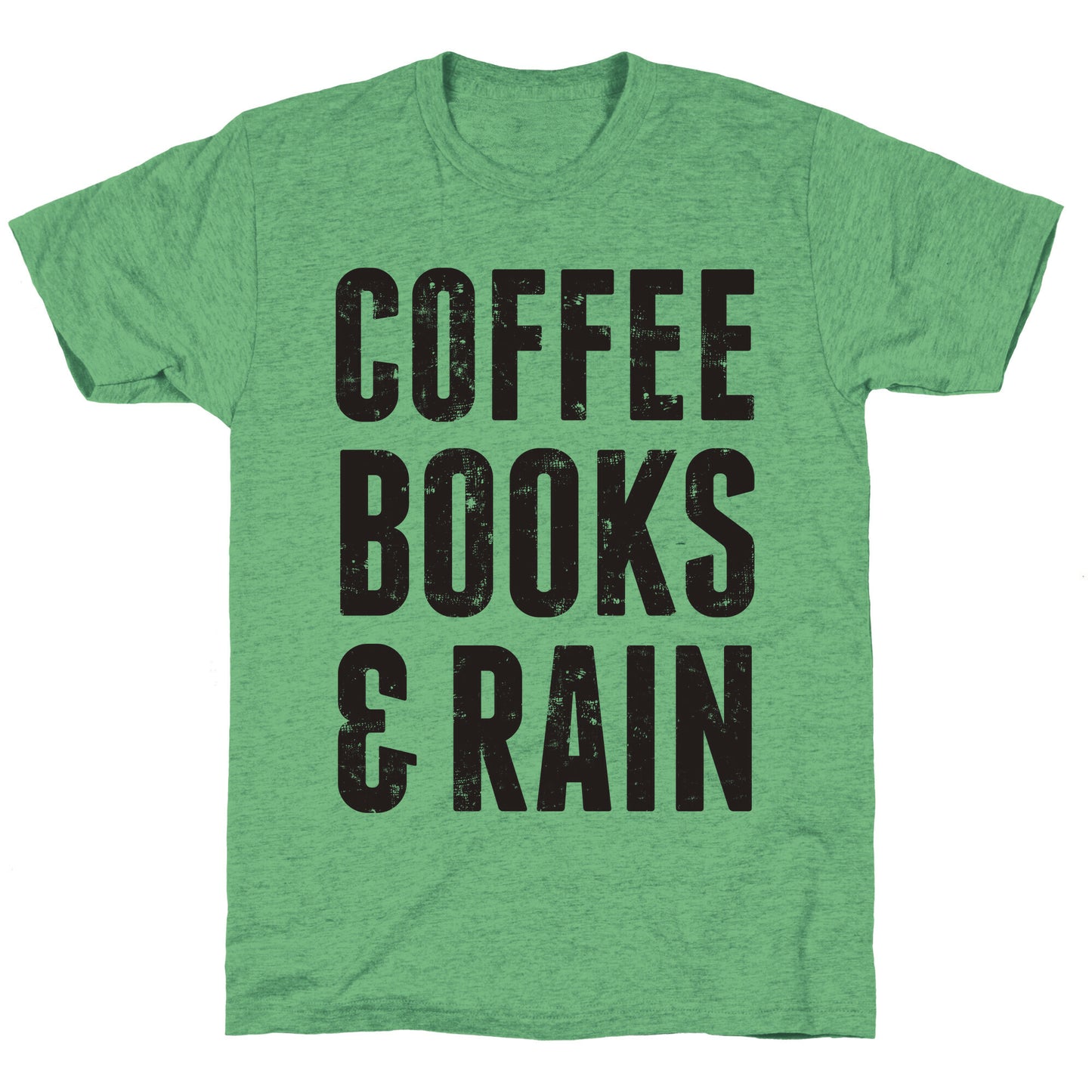 Coffee Books & Rain (Vintage) Unisex Triblend Tee