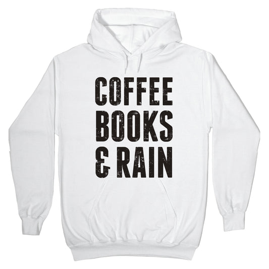 Coffee Books & Rain (Vintage) Hoodie