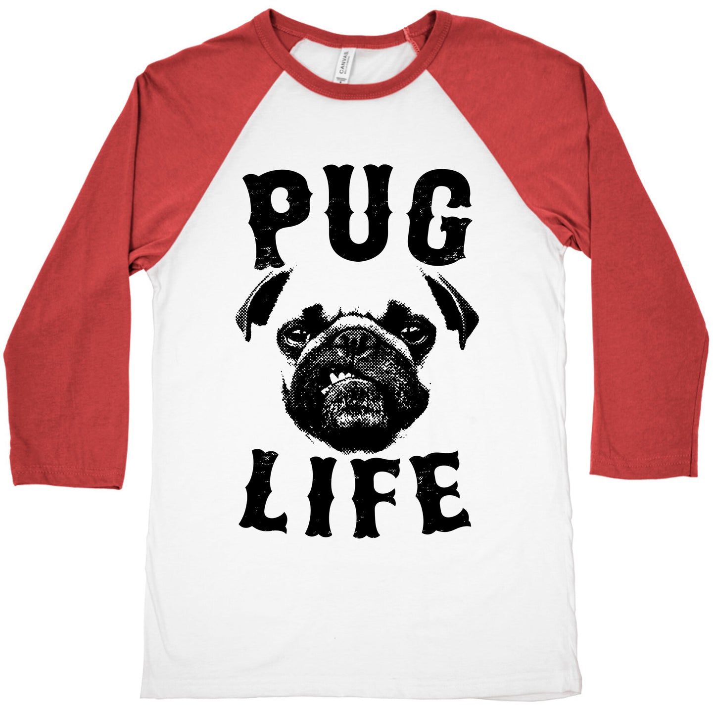 Pug Life Baseball Tee