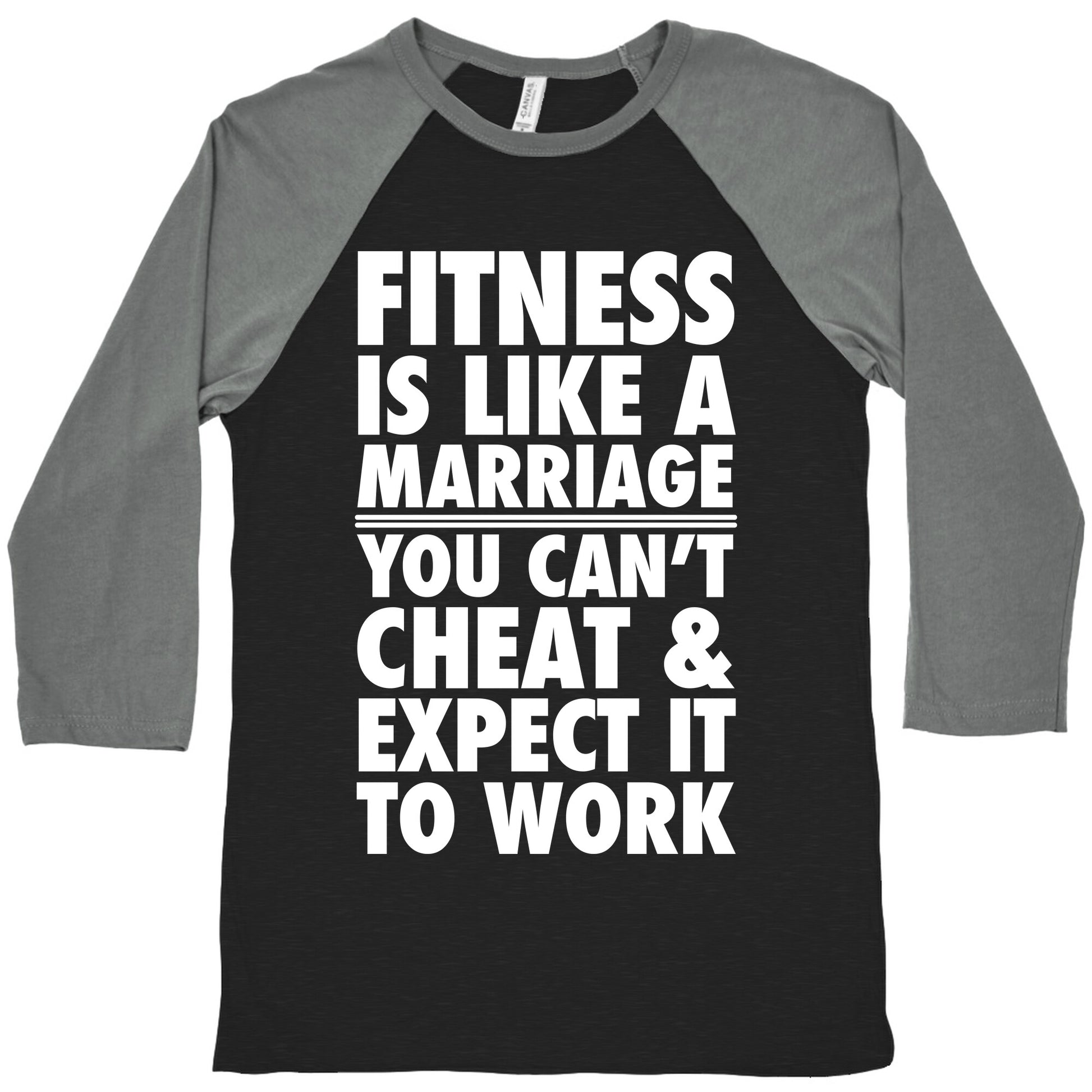 Fitness Is Like Marriage Baseball Tee