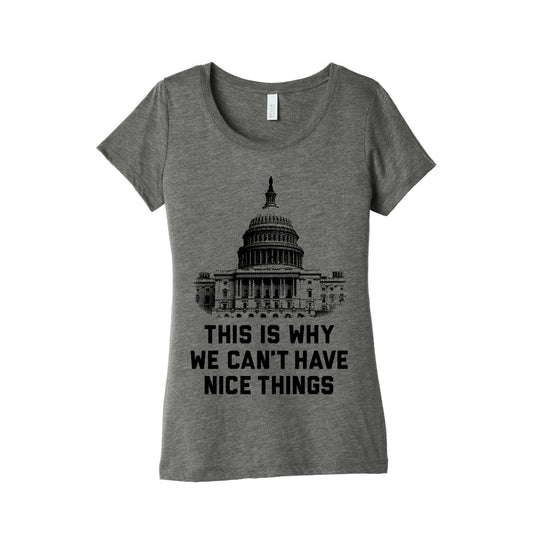 This Is Why We Can't Have Nice Things Women's Triblend Tee