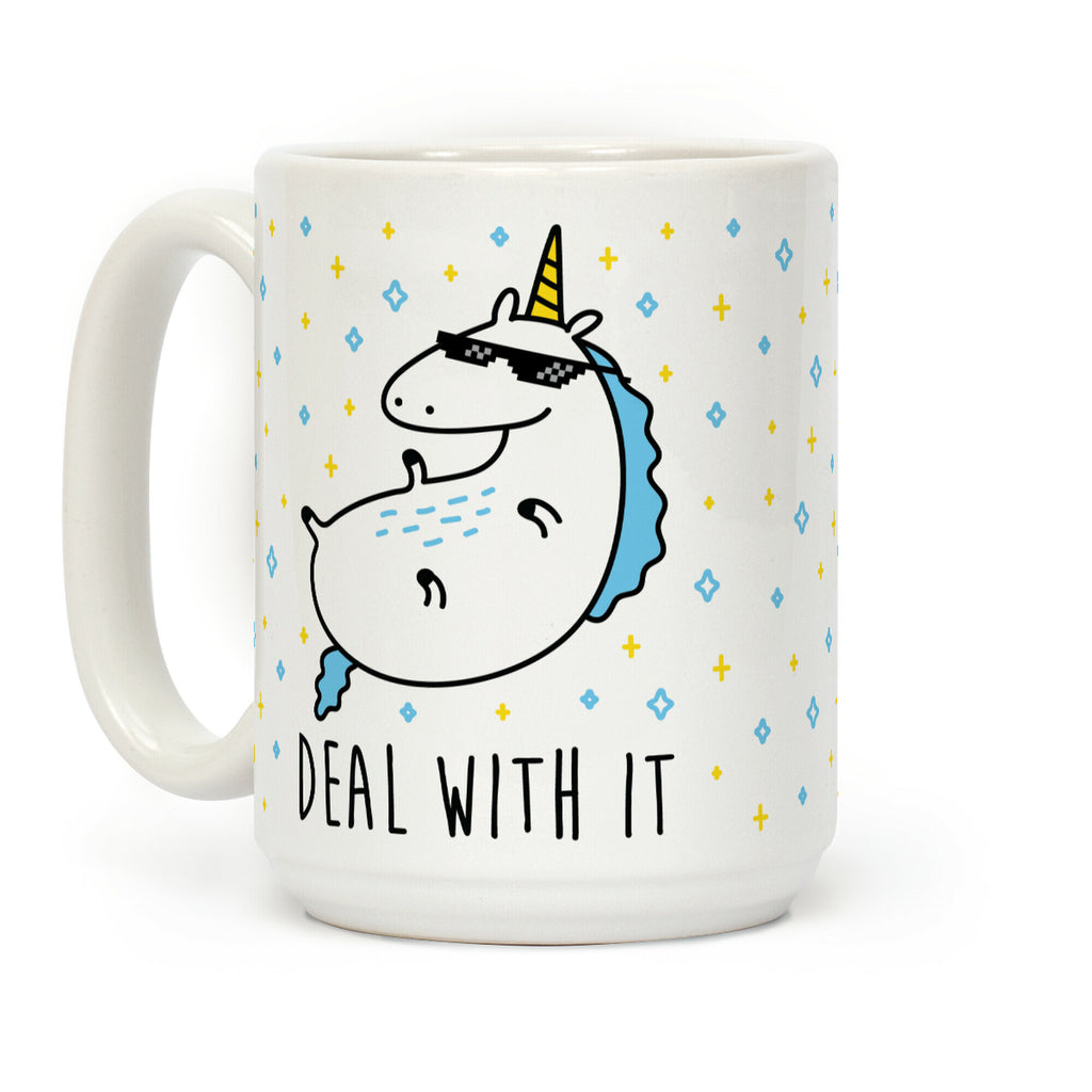 Deal With It Unicorn Coffee Mug